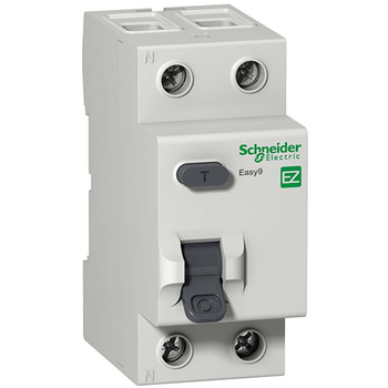 Дифференциальный выключатель Schneider Electric (УЗО) EASY 9 2P 25А 30мА AC 4,5 кА - Электрика, НВА - Модульное оборудование - Дифференциальные автоматы - Магазин сварочных аппаратов, сварочных инверторов, мотопомп, двигателей для мотоблоков ПроЭлектроТок